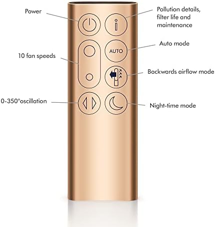 Dyson Purifier Cool formaldehyde Air Purifier (Advanced Technology), HEPA + Catalytic Oxidation Filter, Wi-Fi Enabled, TP09 (White/Gold)