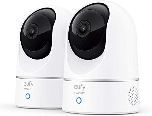 eufy security S220 Indoor Cam 2-Cam Kit, 2K Security Indoor Camera Pan & Tilt, Plug-in Camera with Wi-Fi, Human & Pet AI, Voice Assistant Compatibility, Motion Tracking, Homebase not Compatible