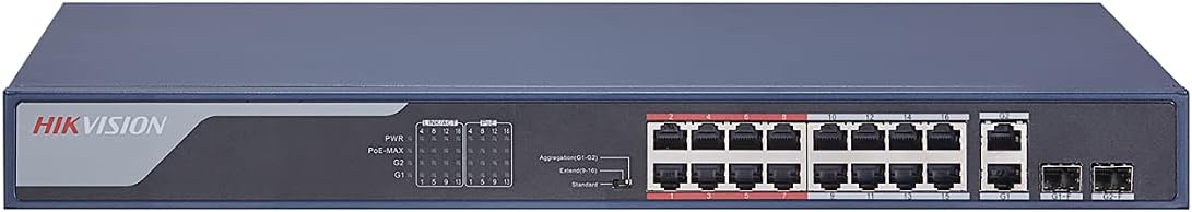 Hikvision DS-3E0318P-E(B) 16 Port Fast Ethernet Unmanaged POE Switch