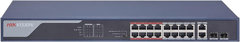 Hikvision DS-3E0318P-E(B) 16 Port Fast Ethernet Unmanaged POE Switch
