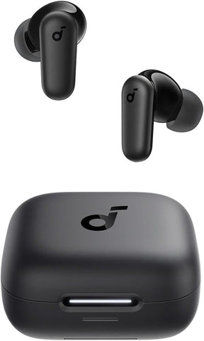 Soundcore by Anker R50i NC Wireless Bluetooth Earphones, Powerful and Smart Noise Cancelling, Powerful Bass, 45 Hours Playtime, 2-in-1 Case and Phone Stand, IP54, Bluetooth 5.4, Black