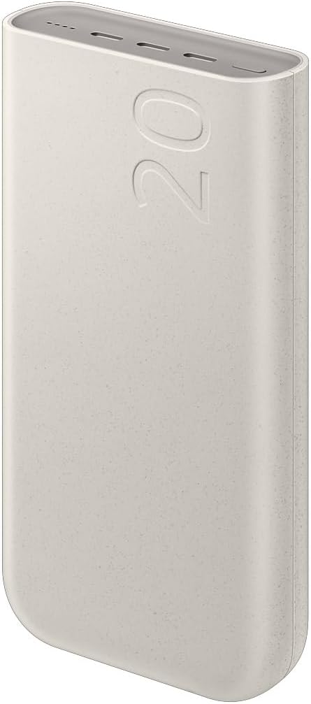 Samsung 20000mAh 45W Battery Pack with Three Type C Ports, Beige