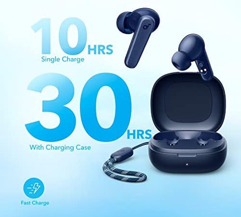 Anker Soundcore P20i Bluetooth Earphones, 10mm Drivers with Big Bass True Wireless Earbuds, Bluetooth 5.3, 30H Playtime, IPX5, 2 Mics for AI Clear Calls, 22 Preset EQs, Customization via App