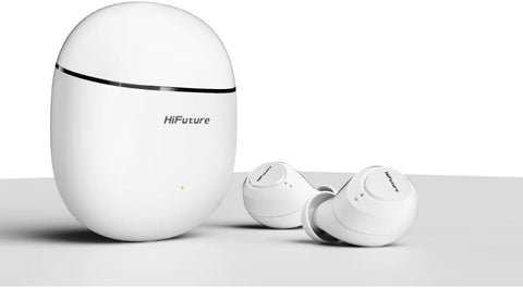 HiFuture OlymBuds3 Comfort Fit Wireless Earbuds, Up to 25Hrs Playtime, IPX5 Waterproof, Comfort Fit, 6MM Driver, Powerful Bass, Light weight, Smart Touch Controls, AI Voice Assistant, White, HEO3