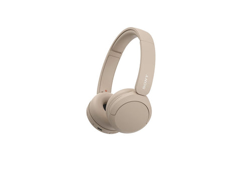 Sony WH-CH520 Wireless Headphones, 50 hours battery life, Clearer hands-free calling, Multipoint Connection, On-ear style, Cream, UAE Version - 1-Year warranty