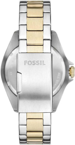 Fossil Dalton Three-Hand Stainless Steel Wrist Watch for Men, Black/Gold/Silver