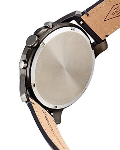 Fossil Men's Grant 44mm Brown Calfskin Band Steel Case Quartz Watch