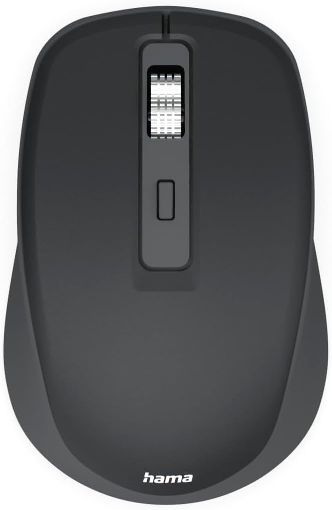 Hama Wireless Bluetooth Wireless Mouse Multi Device 7 Buttons AI Assistant | Bluetooth mouse, black, without clicking noise, 800/1200/1600 dpi, ideal as a computer mouse and laptop mouse