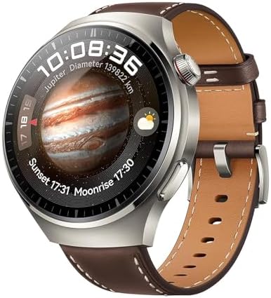 HUAWEI Watch 4 Pro Smartwatch, Spherical Sapphire Glass, Health at a Glance, eSIM Cellular calling, Fresh-new Activity Rings, 21-Day Battery Life, ECG Analysis, Compatible with Andriod & iOS, Brown