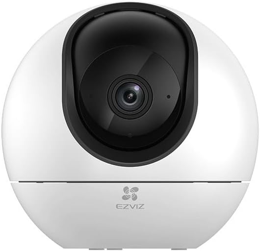 EZVIZ H6 5MP 3K Smart Home Security Wi-Fi Camera, 360掳 Pan/Tilt Indoor IP Camera, Hand Recognition & Control, Connect with Two-Way Talk, Auto-Zoom Tracking, Night Vision (10m), White