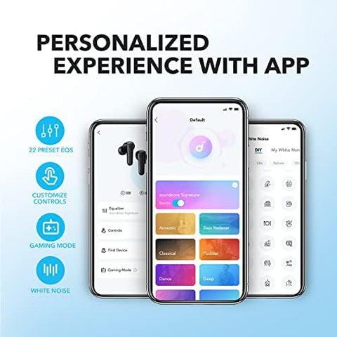 Anker Soundcore P20i Bluetooth Earphones, 10mm Drivers with Big Bass True Wireless Earbuds, Bluetooth 5.3, 30H Playtime, IPX5, 2 Mics for AI Clear Calls, 22 Preset EQs, Customization via App