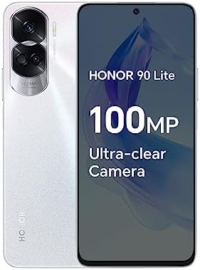 HONOR 90 Lite Smartphone 5G, 8GB+256GB, 6,7” IPS LCD 90Hz Display, 100MP Triple Rear Camera with 4500 mAh Battery, Dual SIM, Android 13 (Titanium Silver)