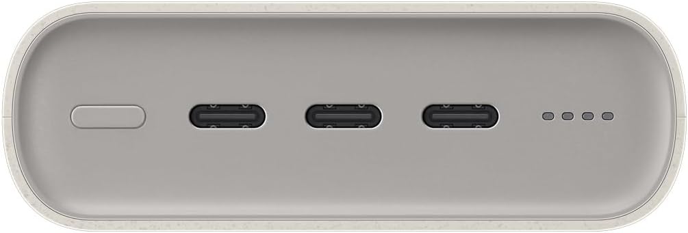 Samsung 20000mAh 45W Battery Pack with Three Type C Ports, Beige