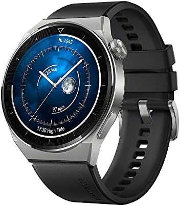 HUAWEI WATCH GT 3 Pro Smartwatch - Fitness Tracker and Health Monitor with Heart Rate, ECG & Blood Oxygen Monitoring - Long Lasting Battery Up to 2 Weeks - Sapphire Watch Dial - Bluetooth - 46" Black