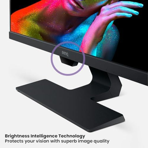 BenQ GW2480 24 Inch FHD 1080p Eye-Care LED Monitor, 1920x1080 Display, IPS Panel, 1Wx2 Speakers, Brightness Intelligence, Low Blue Light, Flicker-free, Ultra Slim Bezel, Cable Management System, HDMI