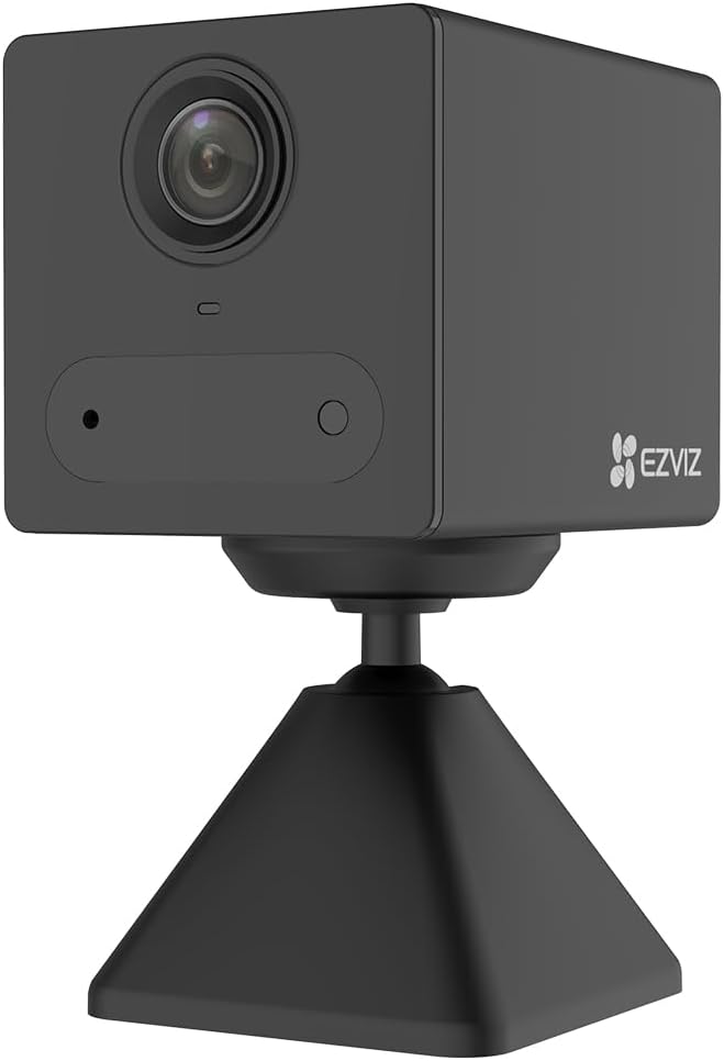 EZVIZ 4G LTE Indoor Surveillance Camera with SIM Card Slot, 2K Battery Camera Without WiFi, Person Detection, AOV Mode, 2-Way Audio, Compatible with Alexa/Google, SD Card Max. 512 GB, CB2 4G Black