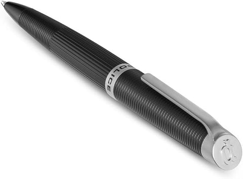 Police Candara Black With Stainless Steel Trims Medium Drill Point Gents Pen 140mm - PERGR0001501