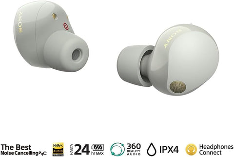 Sony WF-1000XM5 The Best Truly Wireless Bluetooth Noise Canceling Earbuds Headphones with Alexa Built in, Silver