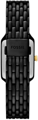 Fossil Women's Raquel Three-Hand Date Black Stainless Steel Watch