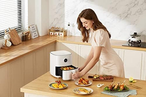 Xiaomi Mi Smart Air Fryer 3.5L – 100+ In-App Recipes, Automatic Heat And Time Control, 24H Timer, Multiple Modes Fry Ferment Bake Defrost [Official Uk] White, Bhr4857Hk