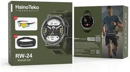 Haino Teko Germany Sports Smart Watch RW-24 with Bluetooth Call -Green