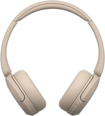 Sony WH-CH520 Wireless Headphones, 50 hours battery life, Clearer hands-free calling, Multipoint Connection, On-ear style, Cream, UAE Version - 1-Year warranty