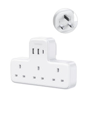 UGREEN GaN 6-in-1 Surge Protector Power Strip with PD30W USB-C (2A1C), Overload/Short-Circuit/Overheat Protection Extension Cord with 3 AC Outlet, UK Plugs with 2M Lead for Home Office Travel, etc