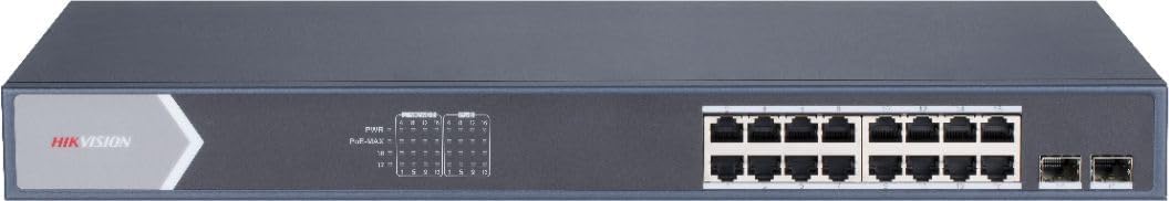 Hikvision 16 Port Gigabit Smart POE Switch DS-3E1518P-SI Compitale with JK Visionn BNC