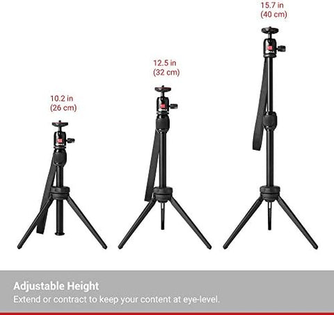 Nebula Capsule Series Adjustable Tripod Stand, Compact, Aluminum Alloy Portable Projector Stand for Pico Projector, Pocket Projector, and Mini Projector with Universal Mount and Swivel Ball Head