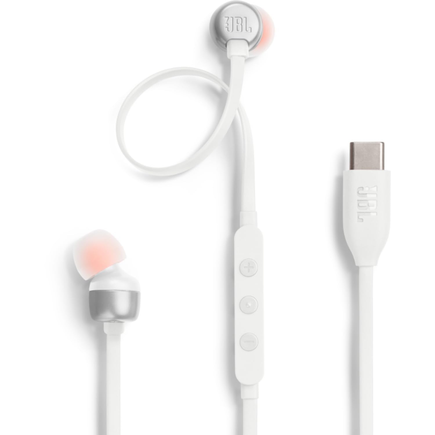 JBL Tune 110 JBLT110RED Wired In-Ear Headphones with Mic, Red
