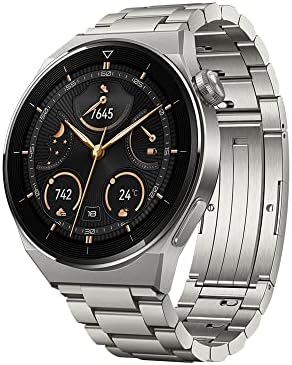 Huawei Watch Gt 3 Pro Smartwatch, 46Mm, Free-Diving Mode, Durable Battery Life, Wireless Fast Charging, Heart Rate & Blood Oxygen Monitoring, Bluetooth Calls, Light Titanium Case, Light Titanium Strap