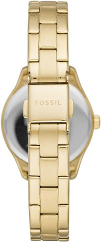 FOSSIL WOMENS RYE STAINLESS STEEL BAND WATCH - BQ3638