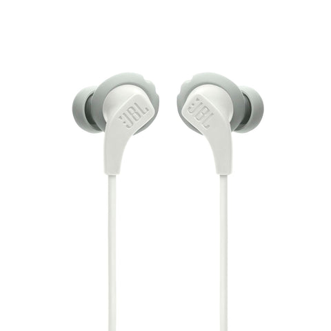 JBL Endurance Run 2 Waterproof Wired Sports In-Ear Headphones, Fliphook Desigh, Flexsoft Technology, IPX5 Sweatproof, Hands-Free Calls, Magnetic Buds - White, JBLENDURRUN2WHT