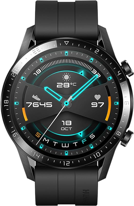 Huawei LTN-B19-BK GT 2 Smart Watch with Fluoroelastomer