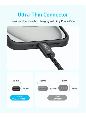 Anker Zolo USB C to USB C 240W Braided Fast Charging Cable - | Best Price UAE | Dubai, Abu Dhabi