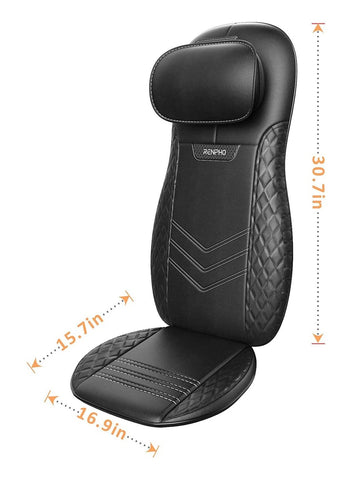 RENPHO Shiatsu Back Massager For Chair, Massage Cushion With Heat- Black | Best Price UAE | Dubai, Abu Dhabi