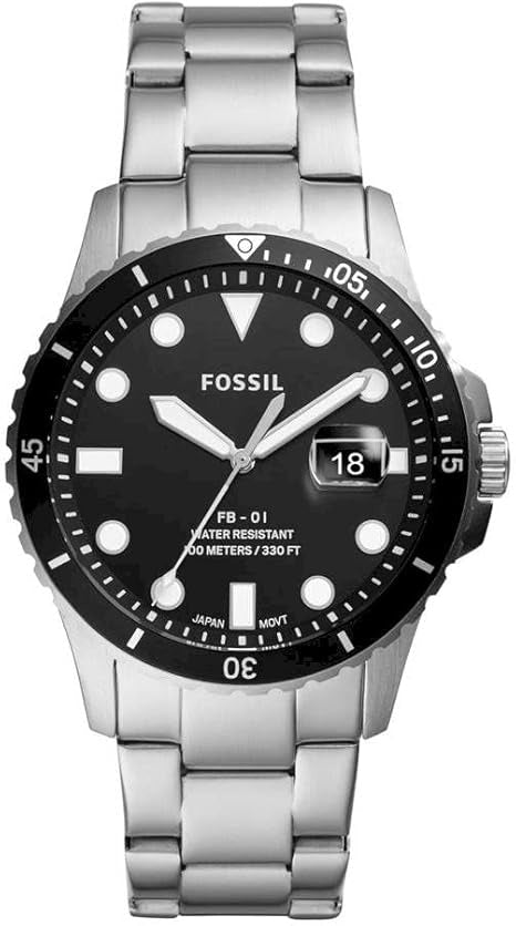 Fossil Mens Quartz Watch, Analog Display And Stainless Steel Strap Fs5652