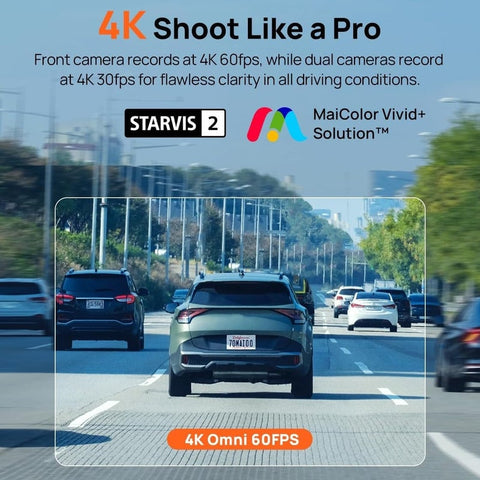 70mai 70mai 4K HDR Omni DashCam, Black, Dual Camera | Best Price UAE | Dubai, Abu Dhabi