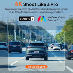 70mai 70mai 4K HDR Omni DashCam, Black, Dual Camera | Best Price UAE | Dubai, Abu Dhabi