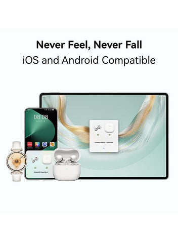 HUAWEI FreeClip 2 Wireless Earphones, Bluetooth Earbuds, Airy C-bridge Design, Adaptive Open-ear Listening, Crystal-clear Calls, 38 Hours Long Battery Life, Compatible with iOS & Android, IP57, white | Best Price UAE | Dubai, Abu Dhabi