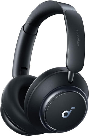 Soundcore by Anker Space Q45 Adaptive Noise Cancelling Headphones, Ultra Long 50H Playtime, App Control, Hi-Res Sound with Details, Bluetooth 5.3, Ideal for Traveling Black, A3040011, A3040, Medium