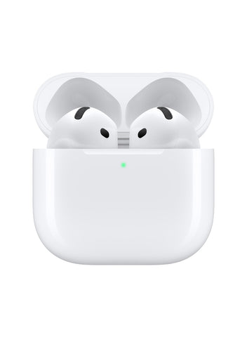 AirPods 4 Wireless Earbuds, Bluetooth Headphones, Personalized Spatial Audio, Sweat and Water Resistant, USB-C Charging Case, H2 Chip, Up to 30 Hours of Battery Life, Effortless Setup For IPhone White