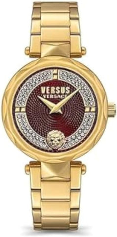 Versus Covent Garden Crystal Collection Ladies Watch With Bordeaux Dial