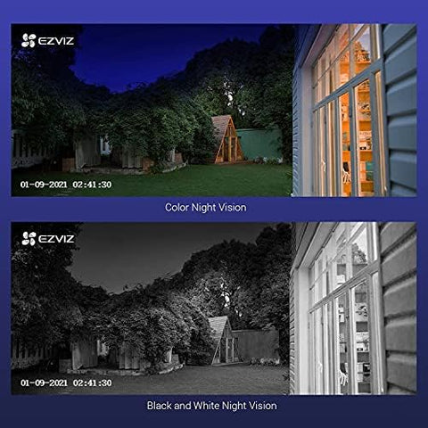 EZVIZ BC1 WiFi Outdoor Camera,1080p security camera CCTV with 365 Days Battery Life, Color Night Vision, PIR Motion, smart Human Detection, Two Way Audio, works with Alexa & Google assistant (BC1-B2)