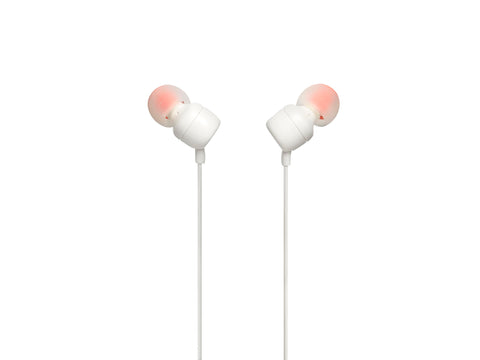 JBL Tune 110 JBLT110RED Wired In-Ear Headphones with Mic, Red