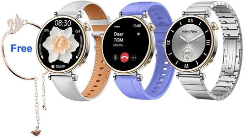 Generic Haino Teko RW-43 Smart Watch with AMOLED Display, 3 Interchangeable Straps, Sleek Design