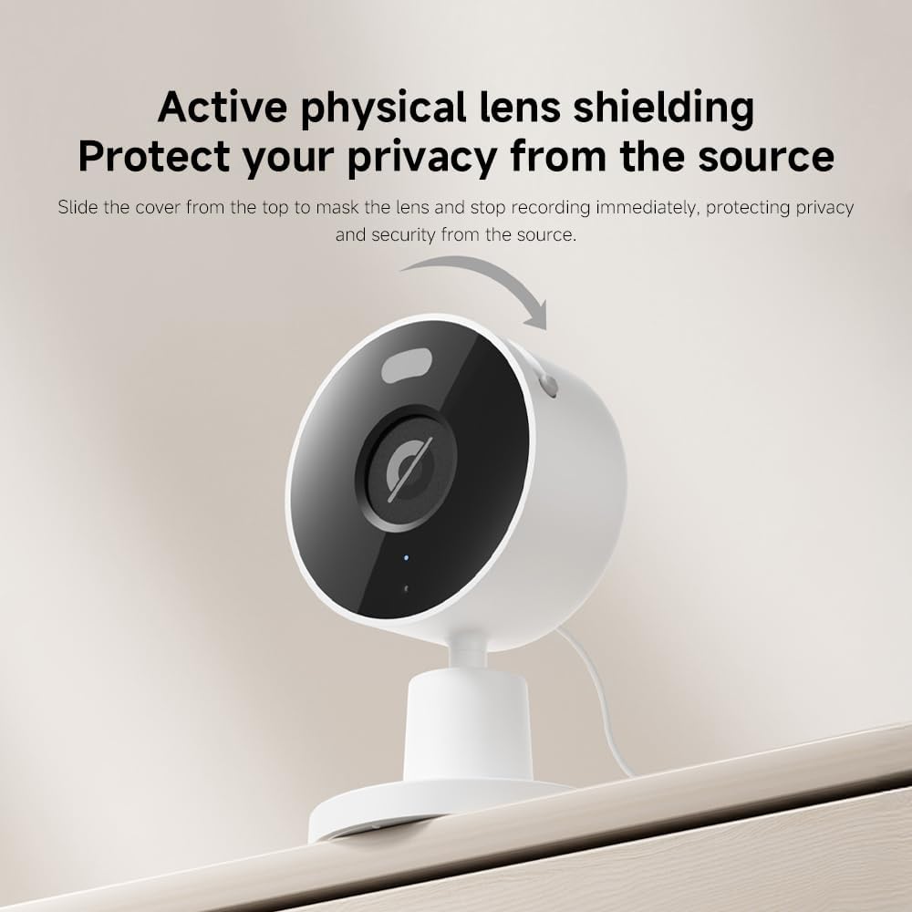 Xiaomi Smart Camera C100, 2K Indoor Security Camera, 360° View, Night Vision, Two-Way Audio, Motion Detection, Works with Alexa