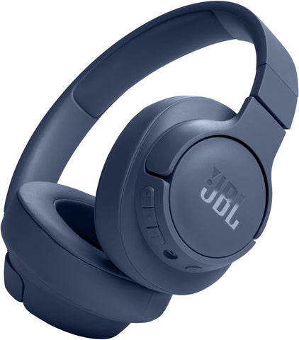 JBL Tune 720BT Wireless Over-Ear Headphones, Pure Bass Sound, Bluetooth 5.3, 76H Battery, Hands-Free Call, Multi-Point Connection, Foldable, Detachable Audio Cable - White, JBLT720BTWHT