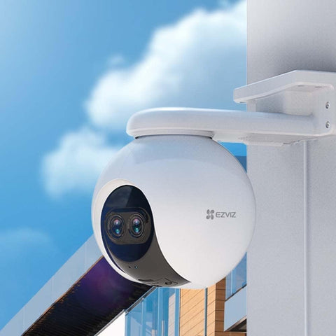 EZVIZ C8PF Full HD WiFi Surveillance Camera with Dual Lenses and Pan and Tilt Function - 360° Coverage, MicroSD Card Slot, Smart Night Vision, Black, (CS-C8PF-A0-6E22WFR)
