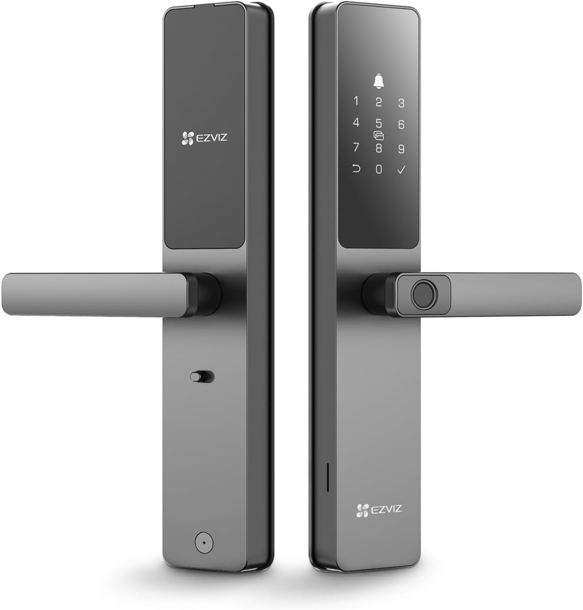 EZVIZ Smart Lock DL05, 7-in-1 Keyless Entry Door Lock, with Fingerprint Access – Secure Keyless Entry, Multiple Unlock Options, Instant Alerts, Weather-Resistant, Child Safety Privacy Control 5085